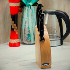 Jogo De Facas Aço Inox 5 Peças Rebites Triplos Com Bloco De M