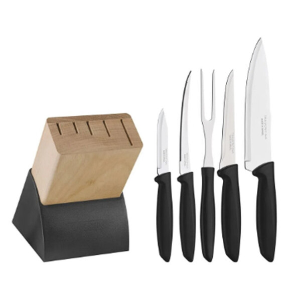 Jogo De Facas Com Cepo De Madeira Pra Cozinha