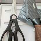 Jogo De Facas Inox 6 Peças Antiaderente Preto B-max Bm-f1097