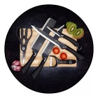 Jogo De Facas Inox 6 Peças Cozinha Churrasco B-max Bm-f990