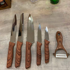 Jogo De Facas Profissional 6 Peças Aço Inox 4085 Alomi