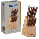 Jogo De Facas Tradicional Com Laminas Em Aço Inox E Cabos Mad