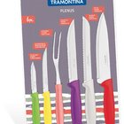 Jogo De Facas Tramontina Plenus Com Lâminas Em Aço Inox E Cab