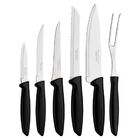 Jogo De Facas Tramontina Plenus Com Lâminas Em Aço Inox E Cab