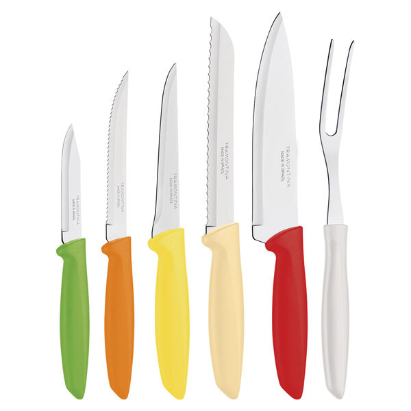 Jogo De Facas Tramontina Plenus Com Lâminas Em Aço Inox E Cab