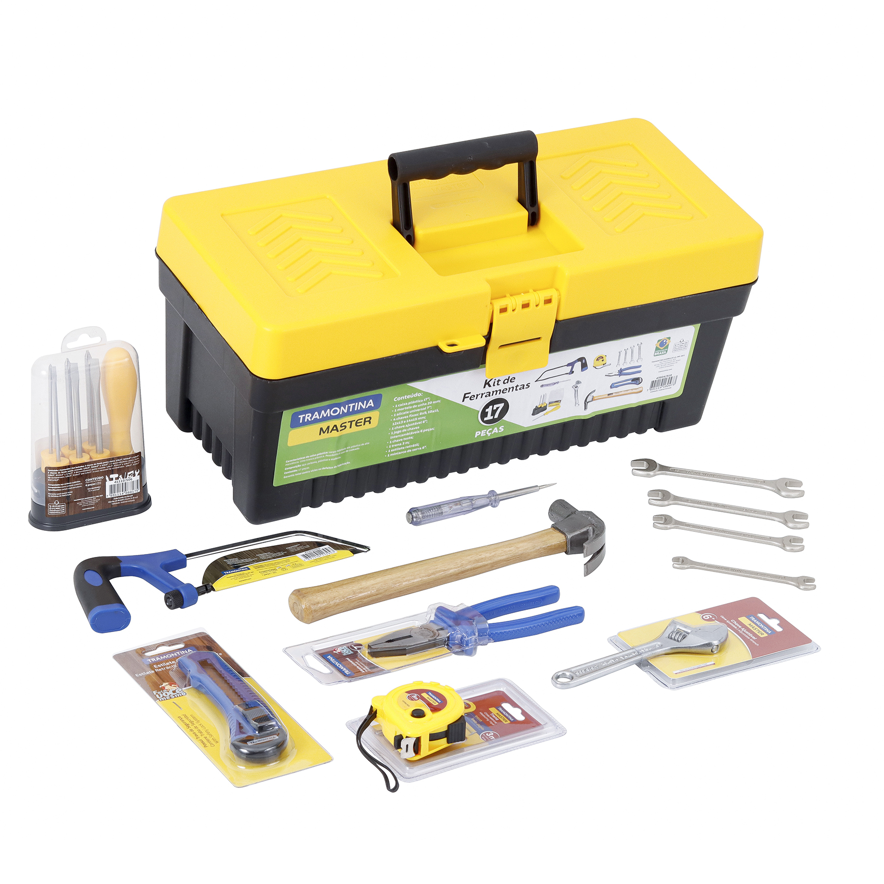 Kit de Ferramentas Tramontina com Caixa Organizadora 17 Peças