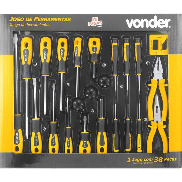 Caixa De Ferramentas Dexter 108 Pecas Jogo De Ferramentas Com 38 Pecas Vonder Multiuso Reforcado Leroy Merlin