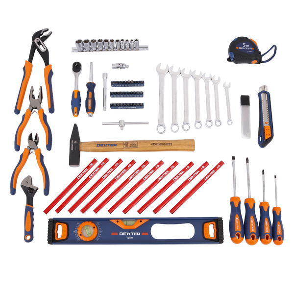 Caixa De Ferramentas Dexter 108 Pecas Jogo De Ferramentas Manuais 87 Pecas Dexter Leroy Merlin