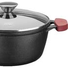 Jogo De Ferro 5 Pçs Ferro C/ Chaleira 1,5l Vermelha Mta