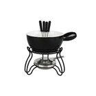 Jogo De Fondue Lausanne 8 Peças Preto Queijo Chocolate