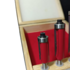 Jogo De Fresa Reta Longa Para Tupia Com Rolamento Haste 6mm