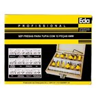 Jogo De Fresas Para Tupia Com 12 Peças De 6mm 9zp Eda