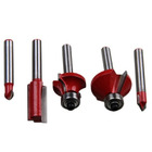 Jogo De Fresas Para Tupia Com 5 Peças Vermelha Para Madeira L