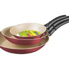 Jogo De Frigideiras 3 Pcs Turim Vermelho Sortidos De Alu Comr