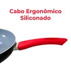 Jogo De Frigideiras Antiaderente Kitchen Com Tampa De Vidro -