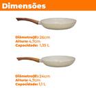 Jogo De Frigideiras Antiaderente Revestimento Cerâmica 2 Peça