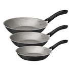 Jogo de Frigideiras Tramontina Linz Alumínio com Revestimento Interno e Externo Antiaderente Starflon Max Preto 3 Peças