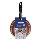 Jogo de Frigideiras Tramontina Linz Revestimento Interno Antiaderente Starflon Max e Externo de Poliéster Preto 3 Peças