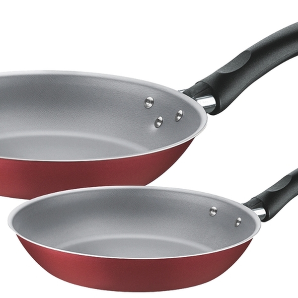 Jogo De Frigideiras Turim 2 Peças Vermelho Starflon Tramontina