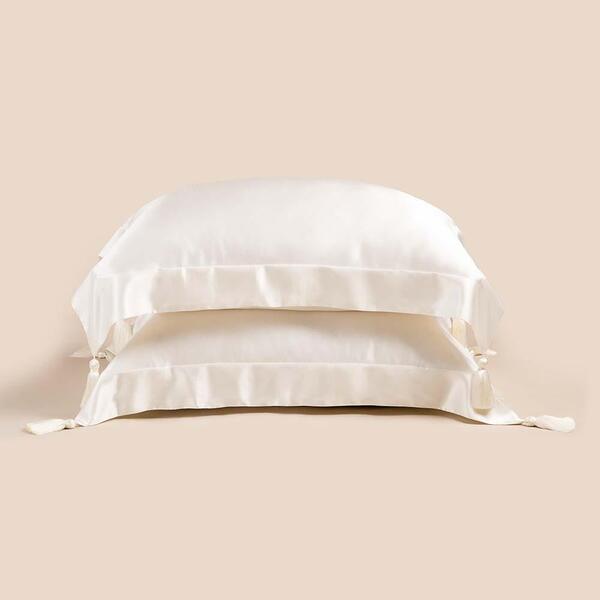 Jogo De Fronha Altenburg Haus Seda Mulberry 50cm X 70cm Bege.