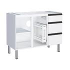 Jogo De Gabinete De Pia E Armário Aéreo Lajedo Branco