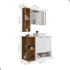 Jogo De Gabinete E Espelheira Toulon Branco Naturalle