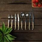 Jogo De Garfos Em Inox Laguiole 6 Peças Champagne