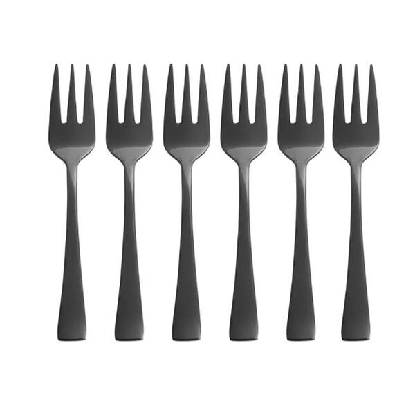 Jogo De Garfos Para Bolo Em Inox Wolff Berna 6 Peças Preto