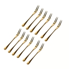 Jogo De Garfos Para Petiscos Em Aço Inox 12 Peças Mini Garfin