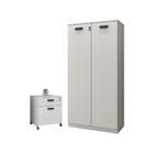 Jogo De Gaveteiro E Armario Alto Geass Platina