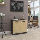 Jogo De Gaveteiro E Balcão Baixo Rennes Natura/preto