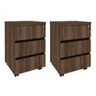 Jogo De Gaveteiros Doncaster Nogal Preto