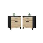 Jogo De Gaveteiros Londres Natura/preto