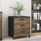 Jogo De Gaveteiros Milan Castanho/preto