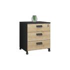 Jogo De Gaveteiros Milan Natura/preto