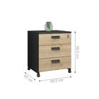 Jogo De Gaveteiros Milan Natura/preto