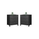 Jogo De Gaveteiros Milan Preto