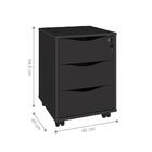 Jogo De Gaveteiros Slough Preto