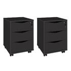 Jogo De Gaveteiros Slough Preto