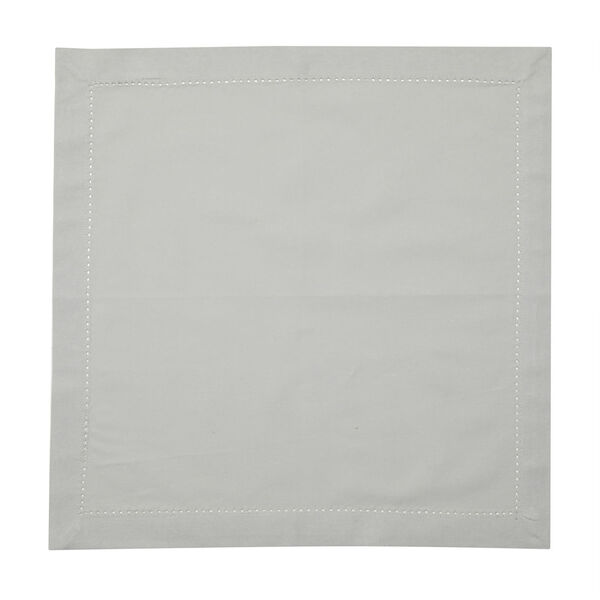 Jogo De Guardanapos Em Algodão Royal Ponto Ajour 2 Peças Cinz