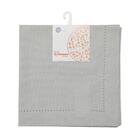 Jogo De Guardanapos Em Algodão Royal Ponto Ajour 2 Peças Cinz