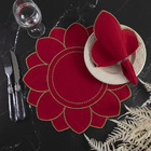 Jogo De Guardanapos Sousplat Americano 12 Peças Bordado Decor