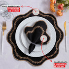 Jogo De Guardanapos Sousplat Americano 12 Peças Bordado Decor