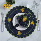 Jogo De Guardanapos Sousplat Americano 12 Peças Bordado Decor