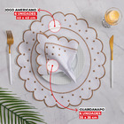 Jogo De Guardanapos Sousplat Americano 12 Peças Bordado Decor