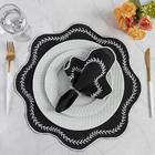 Jogo De Guardanapos Sousplat Americano 12 Peças Bordado Decor