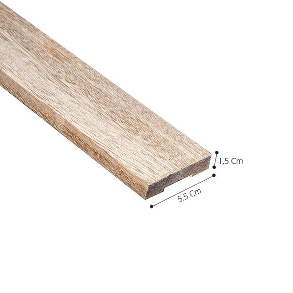 Jogo De Guarnição Para Porta Angelim Reta 1,5x5,5 Cm