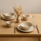 Jogo De Jantar 18 Peças Bio Latte Cerâmica Off White Prato Ra