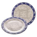 Jogo De Jantar De Porcelana Blue Garden 16 Peças - Lyor Jj005