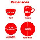 Jogo De Jantar De Porcelana Cronus Preto 16 Peças - Lyor Jj001